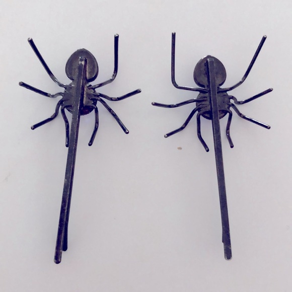 Spider 2 Light Purple Crystals Hair Pins on Metal Excellent Condition - Picture 4 of 5